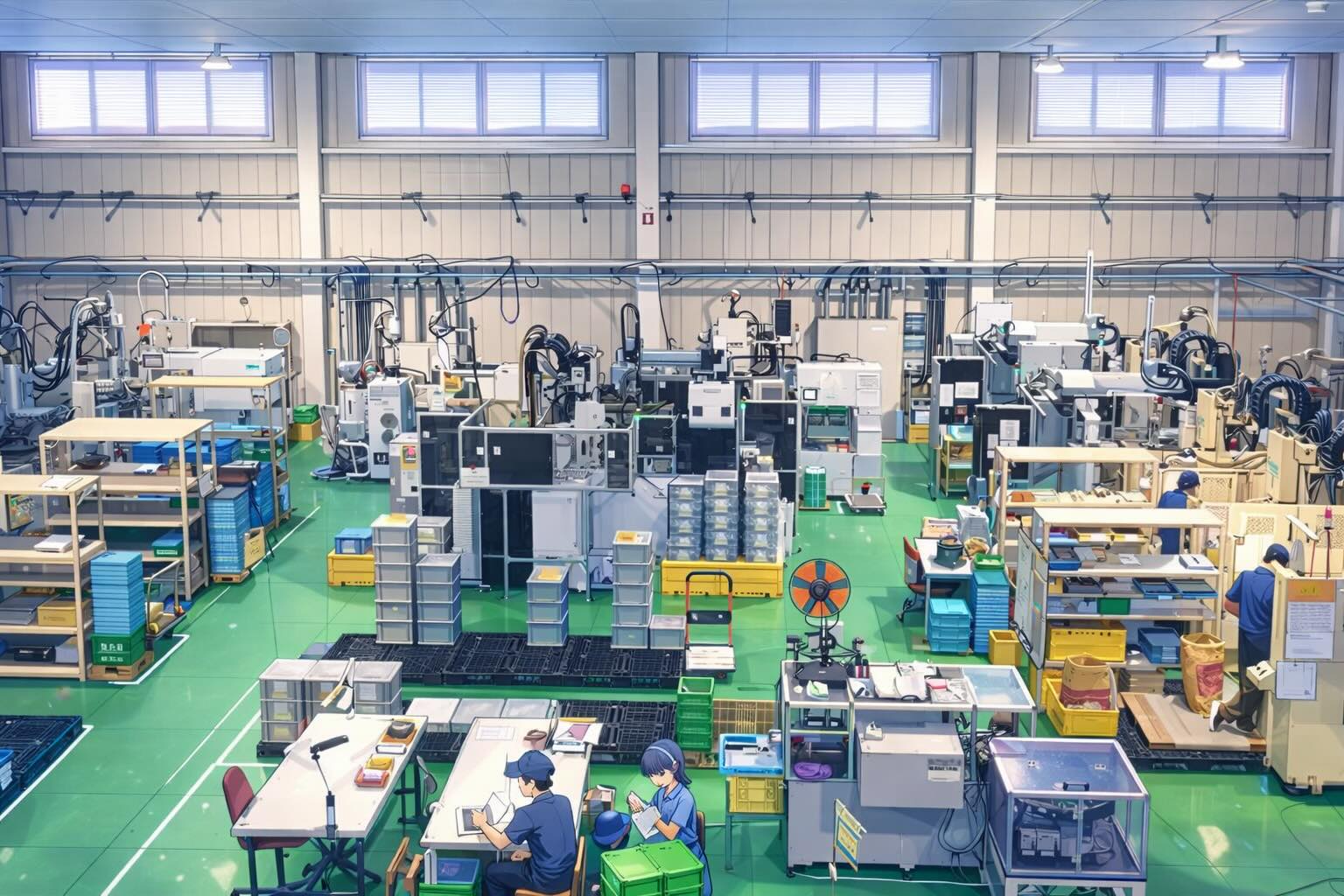 開放感のある工場内
